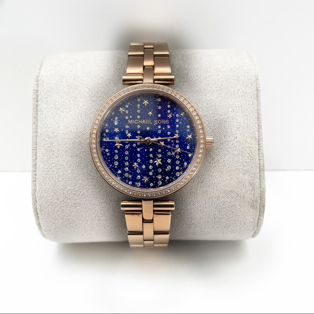 Michael Kors Maci 3 Hand Rose Gold-Tone Watch - Picture 7 of 11